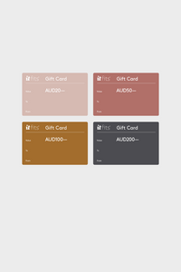 It-fits jersey sheets gift cards in pink, ginger and charcoal grey on a white background