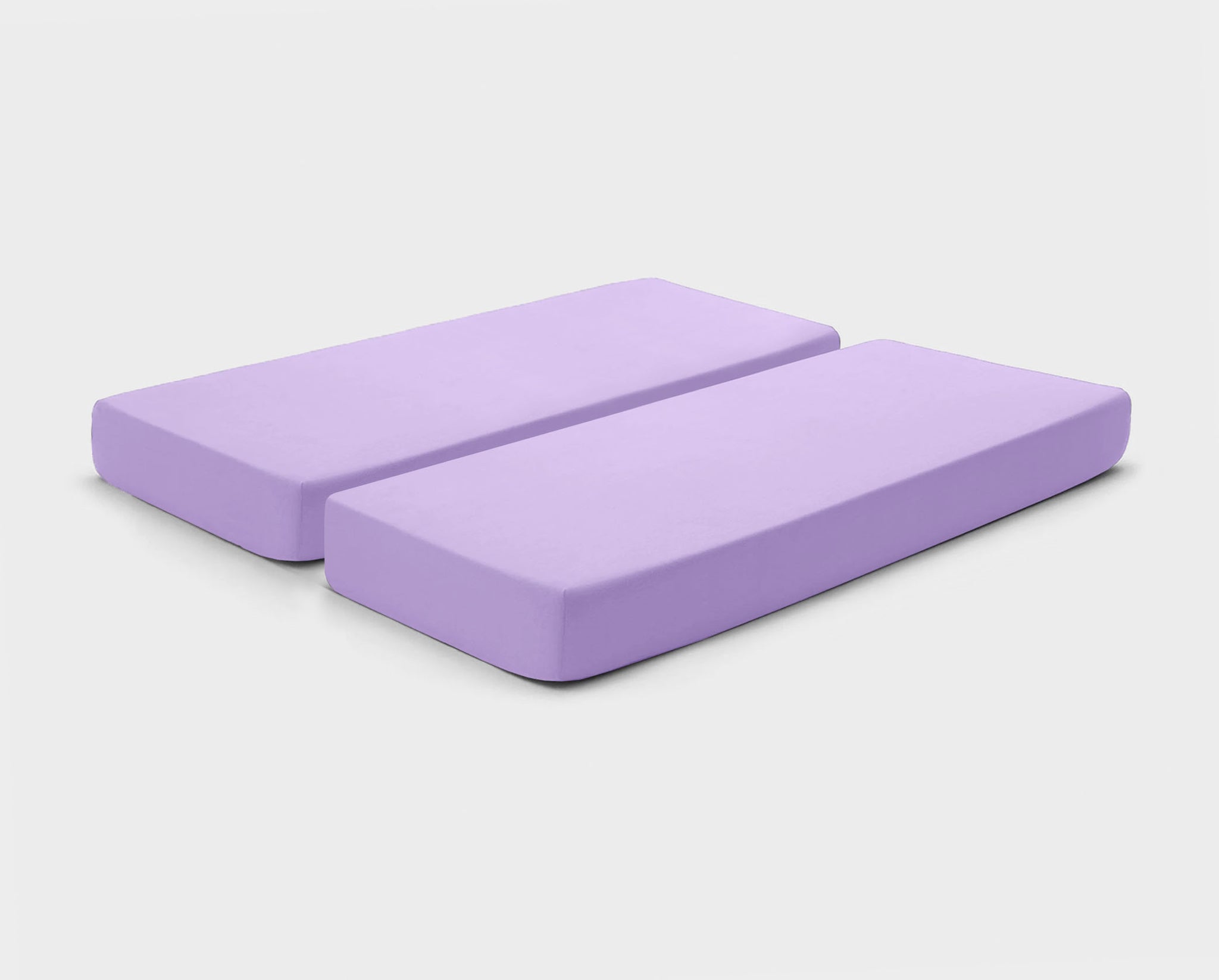 It-fits Fitted Sheet Lavender Split Queen Split King snug fit bed for an adjustable bed in a plain background