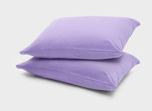 Breathable pillow slips by It-Fits, made from 100% Australian cotton jersey, 2 pack in lavender purple, designed for a gentle experience.