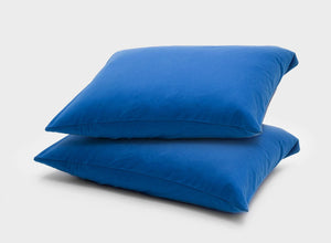 Comfortable rest with cooling pillowcases by It-Fits, made from soft, breathable Australian cotton jersey, 2 pack in cobalt blue for comfort and relaxation.